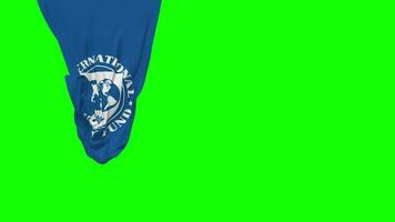 International Monetary Fund, IMF Hanging Fabric Flag Waving in Wind 3D Rendering, Independence Day, National Day, Chroma Key, Luma Matte Selection of Flag video