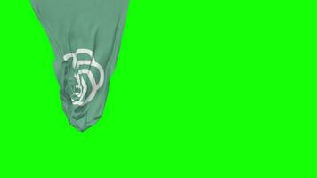 ChatGPT OpenAI Hanging Fabric Flag Waving in Wind 3D Rendering, Independence Day, National Day, Chroma Key, Luma Matte Selection of Flag video