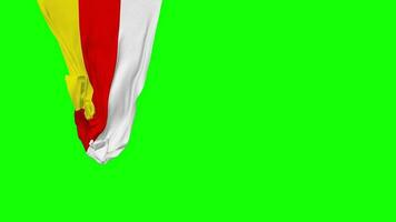 South Ossetia Hanging Fabric Flag Waving in Wind 3D Rendering, Independence Day, National Day, Chroma Key, Luma Matte Selection of Flag video