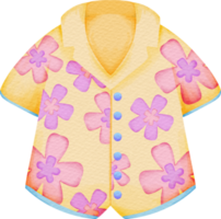 aguarela Havaí camisa png