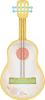 aguarela guitarra grampo arte png