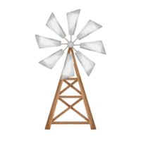 aquarelle turbine ferme png