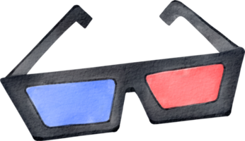 acuarela 3d lentes png