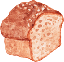 watercolor bread dessert png