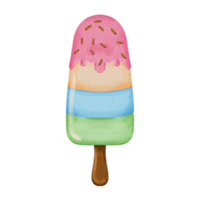 aquarelle la glace crème agrafe art png