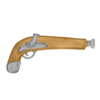 aquarelle pistolet pirate agrafe art png