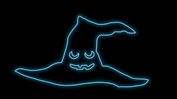 glücklich Halloween Neon- Licht Hintergrund video