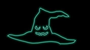 Happy halloween neon light background video