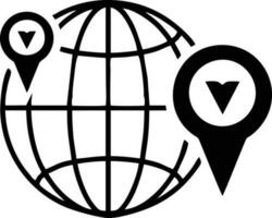 Globe planet earth icon symbol vector image. Illustration of the world global vector design. EPS 10