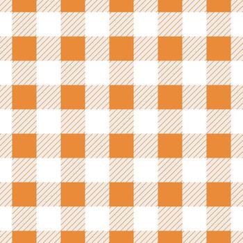 vector sin costura modelo con guingán cheque en naranja y blanco colores para tela y textil diseño