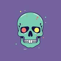 anatómicamente correcto humano calaveras conjunto aislado. mano dibujado línea Arte vector ilustración.