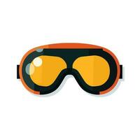 Ski goggles icon. Vector illustration. Flat design.