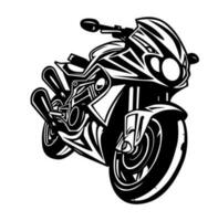 negro motocicleta silueta. vector ilustración