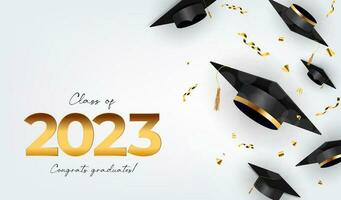 Happy Graduation Greeting Background Vector Illustration