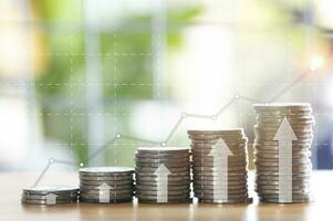 Business and financial concepts that are about to recover again after the economic crisis photo