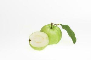 Guavas on white background photo