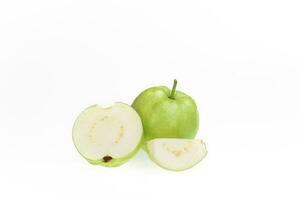 Guavas on white background photo