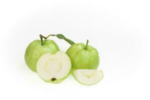 Guavas on white background photo