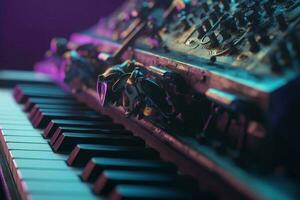 cyberpunk piano. generar ai foto