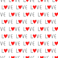 pattern with inscription I love you png