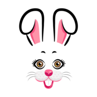 cartoon bunny masks with ears png