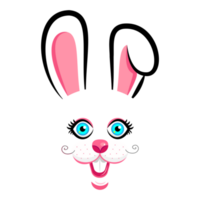 cartoon bunny masks with ears png