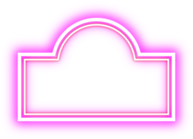 retro neon grens. Aankondiging bord. png