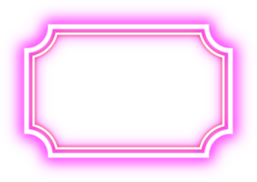 Retro Neon Border. Announcement Board. png