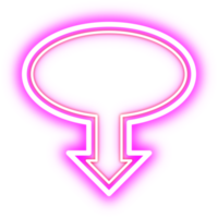 retrò neon confine. annuncio tavola. png