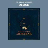 Eid ul adha card design template vector