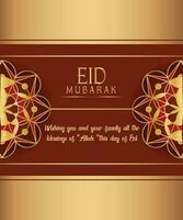 Eid Mubarak card design template. vector