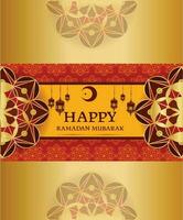 Eid Mubarak card design template. vector