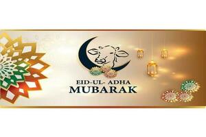 Eid Mubarak card design template vector