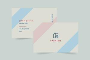 Fashion business card template. A clean, modern, and high-quality design business card vector design. Editable and customize template business card