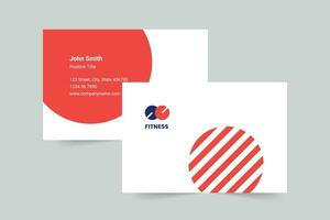 Fitness Trainer Coach business card template. A clean, modern, and high-quality design business card vector design. Editable and customize template business card