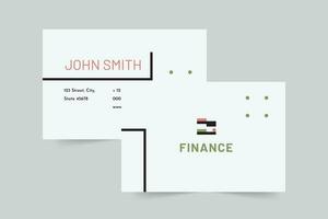 Finance and Accounting business card template. A clean, modern, and high-quality design business card vector design. Editable and customize template business card