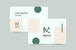 Digital Marketing Company Agency business card template. A clean, modern, and high-quality design business card vector design. Editable and customize template business card