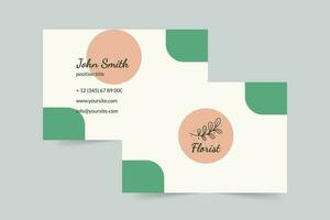 Flower Shop business card template. A clean, modern, and high-quality design business card vector design. Editable and customize template business card