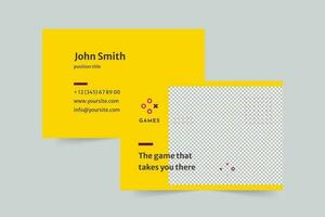 Gaming Company business card template. A clean, modern, and high-quality design business card vector design. Editable and customize template business card