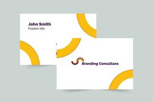 Branding Consultant business card template. A clean, modern, and high-quality design business card vector design. Editable and customize template business card