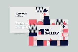 Art Gallery business card template. A clean, modern, and high-quality design business card vector design. Editable and customize template business card