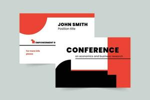 Conference business card template. A clean, modern, and high-quality design business card vector design. Editable and customize template business card