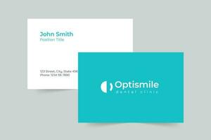 Dental Clinic business card template. A clean, modern, and high-quality design business card vector design. Editable and customize template business card