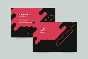 Digital Advertising Agency business card template. A clean, modern, and high-quality design business card vector design. Editable and customize template business card