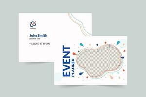 Event Planner business card template. A clean, modern, and high-quality design business card vector design. Editable and customize template business card