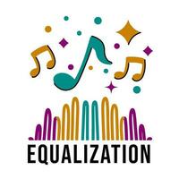 Flat Design Icon of Equalizer Instruments Sticker vector