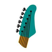 plano diseño pegatina de guitarra ajustes vector