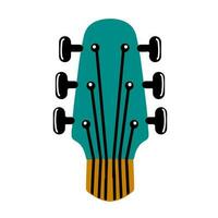 plano diseño pegatina de guitarra ajustes vector