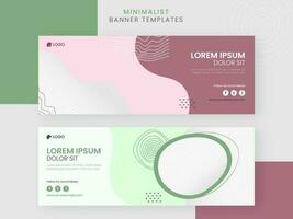 Abstract Minimalist Social Media Banner Or Templates Design With Copy Space. vector