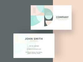 Editable Business Card Or Horizontal Template Design In Front And Back View. vector